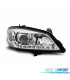 FARÓIS OPTICAS OPEL ASTRA G 97-04 LUZ DIURNA LED CROMADOS
