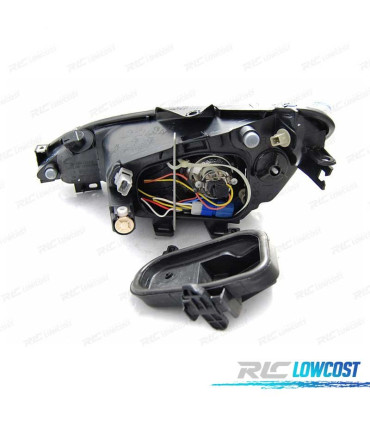 FARÓIS OPTICAS PEUGEOT 206 02- LUZ DIURNA LED PRETO