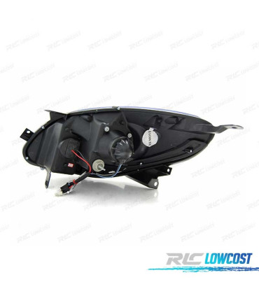 FARÓIS OPTICAS RENAULT TWINGO 07-11 LUZ DIURNA LED PRETO