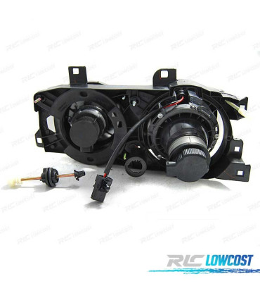 FARÓIS BMW E34 88-95 E32 86-94 FUNDO NEGRO