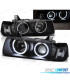 FARÓIS BMW E36 90-99 ANGEL EYES FUNDO PRETO
