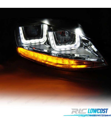 FARÓIS FRONTAIS VOLKSWAGEN VW GOLF 7 12-17 LOOK GTI FULL LED