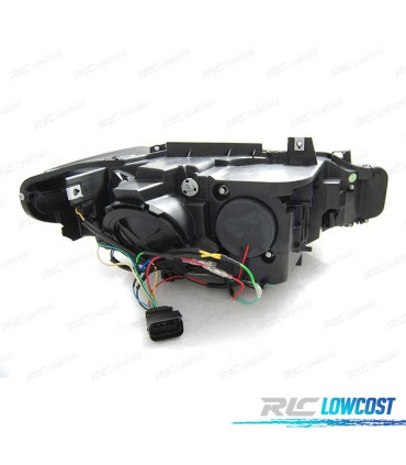 FARÓIS BMW F30 F31 LCI 15-19 LUZ DIURNA LED DRL PRETO