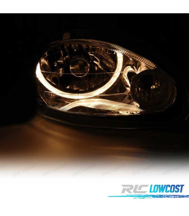 FARÓIS OPEL CORSA B 93-00 ANGEL EYES CROMADOS