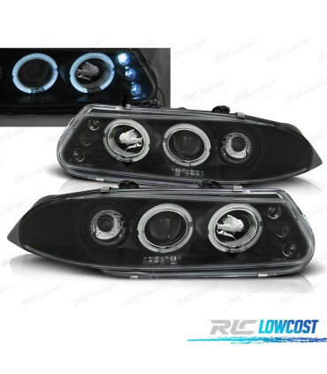 FARÓIS ROVER 200 95-00 ANGEL EYES FUNDO PRETO CCFL
