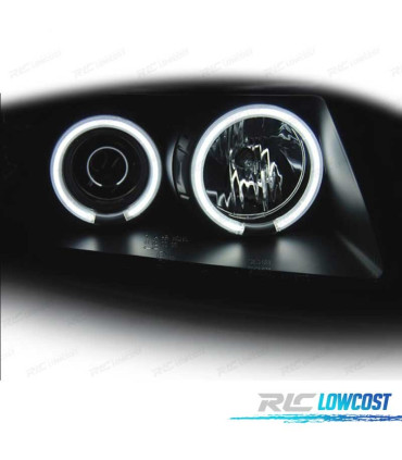 FARÓIS VOLKSWAGEN VW PASSAT B5 3B 96-00 ANGEL EYES CCFL FUNDO PRETO