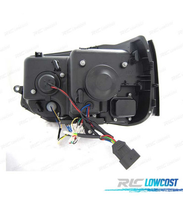 FARÓIS VOLKSWAGEN VW MULTIVAN CARAVELLE T5 10-15 LOOK T6 DRL LED PRETO