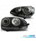FARÓIS VOLKSWAGEN VW GOLF MK5 03-09 R32 FUNDO PRETO