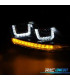 FAROS VOLKSWAGEN VW GOLF 7 12-17 U-TYPE DRL DINAMICOS PRETO