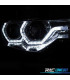 FARÓIS BMW F30 F31 11-15 XENON AFS ANGEL EYES LED DRL CROMO