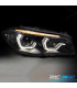 FARÓIS BMW F10 F11 10-13 XENON AFS 3D ANGEL EYES LED DRL DINAMICOS PRETOS