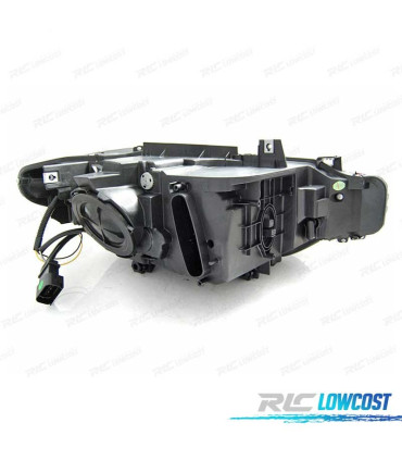 FARÓIS BMW F30 F31 11-15 XENON AFS ANGEL EYES LED DRL PRETO