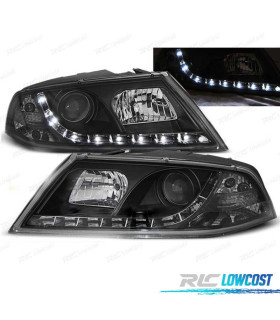 FARÓIS SKODA OCTAVIA 2 04-08 XENON LUZ DIURNA LED PRETO