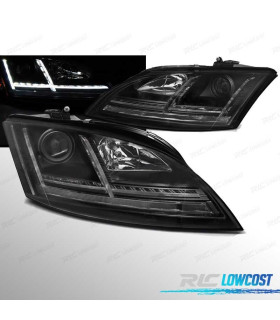 FARÓIS AUDI TT 8J 06-10 XENON LUZ DIURNA LED DINAMICOS AFS PRETO