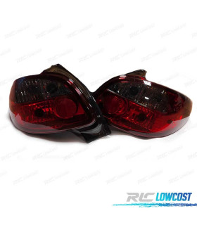 FAROLINS TRASEIROS PARA PEUGEOT 206 98-09 VERMELHO CINZA