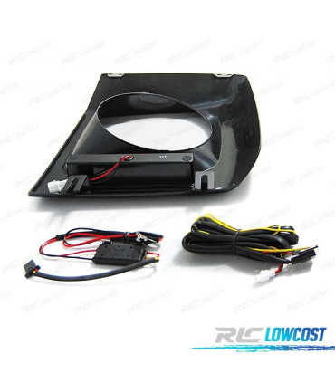CONJUNTO LUZ DIURNA FRONTAL MERCEDES W461 W463 01-12 DRL LED PRETO