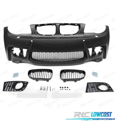 PARA-CHOQUES FRONTAL BMW E81 E82 E87 E88 04-13 LOOK 1M PDC + GRELHAS