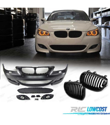 KIT PARA-CHOQUES + GRELHA BMW E60 03-07 LOOK M5 PRETO BRILHANTE PDC SRA