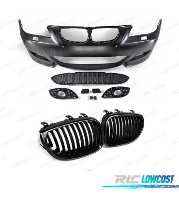 KIT PARA-CHOQUES + GRELHA BMW E60 03-07 LOOK M5 PRETO BRILHANTE PDC SRA