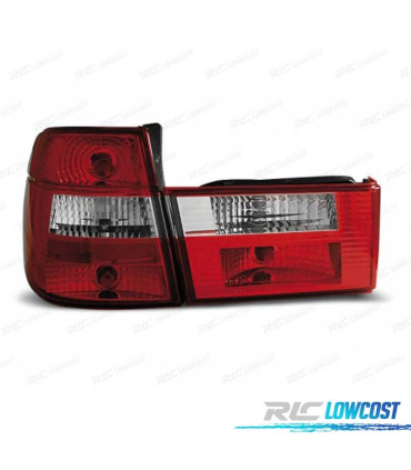 FAROLINS TRASEIROS BMW E34 TOURING 91-96 VERMELHO BRANCO