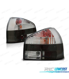 FAROLINS TRASEIROS PARA AUDI A3 8L 96-00 HATCHBACK BRANCO FUMADO LEX