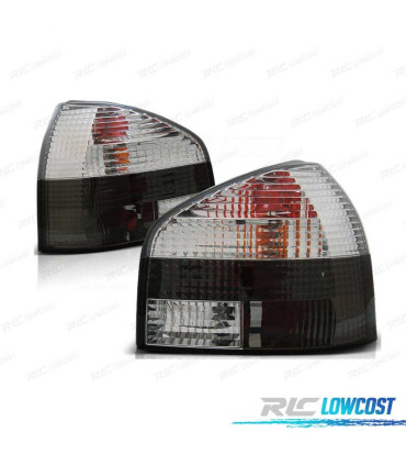 FAROLINS TRASEIROS PARA AUDI A3 8L 96-00 HATCHBACK BRANCO FUMADO LEX
