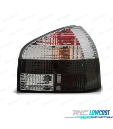 FAROLINS TRASEIROS PARA AUDI A3 8L 96-00 HATCHBACK BRANCO FUMADO LEX