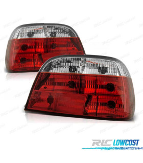 FAROLINS TRASEIROS BMW E38 SEDAN 94-01VERMELHO BRANCO LEX