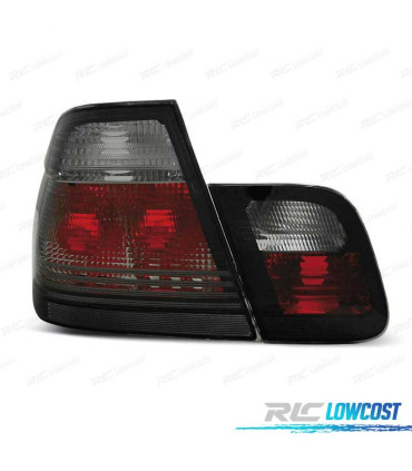 FAROLINS TRASEIROS BMW E46 SEDAN 98-01 FUMADOS LEX