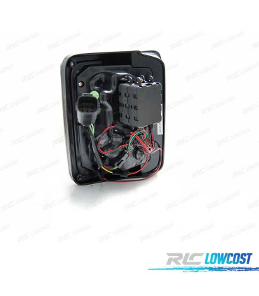 FAROLINS TRASEIROS PARA JEEP WRANGLER JK 07-18 LED BAR FUMADO PRETO