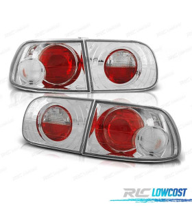 FAROLINS TRASEIROS HONDA CIVIC 91-95 CROMADO LEX
