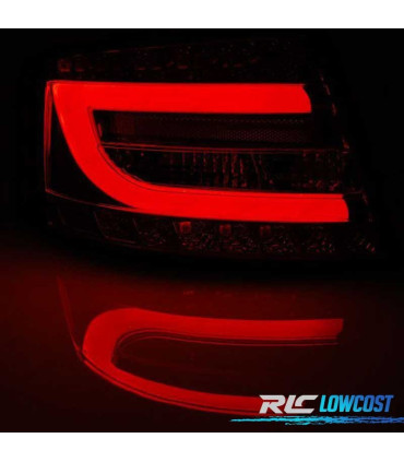 FAROLINS TRASEIROS LED AUDI A6 C6 SEDAN 04-08 FUMADOS 7PIN