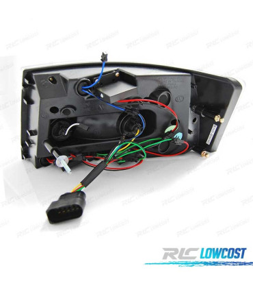 FAROLINS TRASEIROS LED AUDI A6 C6 SEDAN 04-08 FUMADOS 7PIN