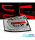 FAROLINS TRASEIROS AUDI A6 C6 SEDAN 04-08 CROMADO LED 7PIN