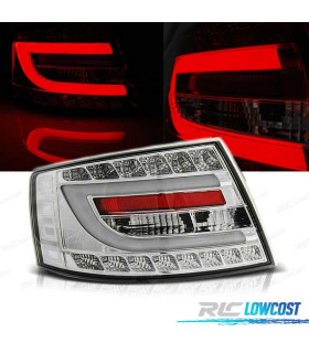 FAROLINS TRASEIROS AUDI A6 C6 SEDAN 04-08 CROMADO LED 7PIN