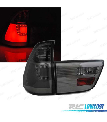 FAROLINS TRASEIROS BMW X5 E53 99-03 FUMADO LED
