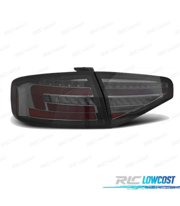 FAROLINS TRASEIROS PARA AUDI A4 B8 12-15 SEDAN LED DINÂMICOS FUMADO POR HALÓGENA