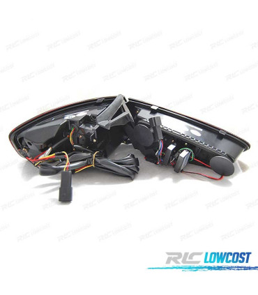 FAROLINS TRASEIROS AUDI A4 B8 12-15 SEDAN LED DINÁMICOS PRETO POR HALÓGENA