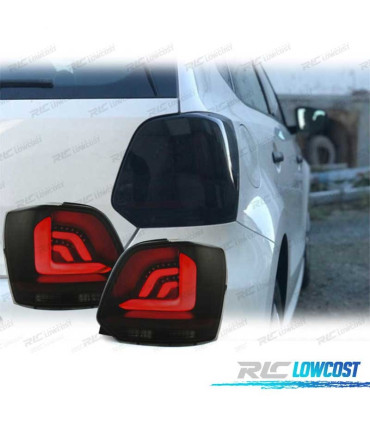 FAROLINS LED VOLKSWAGEN VW POLO 6R 6C 09-17 CARDNA DINÂMICOS PRETO FUMADO