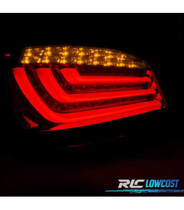 FAROLINS TRASEIROS BMW E60 LCI 07-10 SEDAN LED VERMELHO FUMADO
