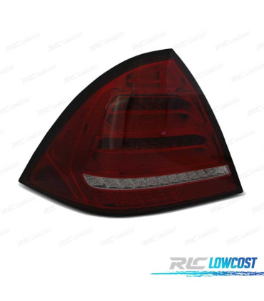 FAROLINS TRASEIROS MERCEDES CLASE C W203 SEDAN 00-04 LED DINÁMICOS VERMELHO FUMADO
