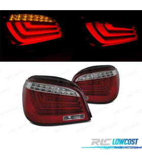 FAROLINS TRASEIROS BMW E60 LCI 07-10 SEDAN LED VERMELHO BRANCO