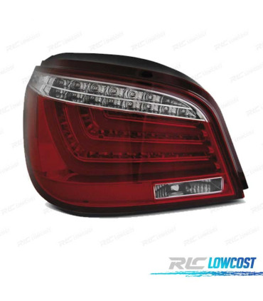 FAROLINS TRASEIROS BMW E60 LCI 07-10 SEDAN LED VERMELHO BRANCO