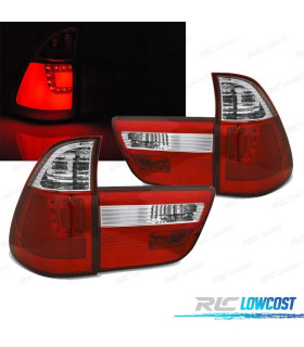 FAROLINS TRASEIROS BMW X5 E53 99-03 LED VERMELHO BRANCO