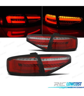 FAROLINS AUDI A4 B8 12-15 SEDAN LED DINÂMICOS VERMELHO BRANCO POR HALOGÊNIO