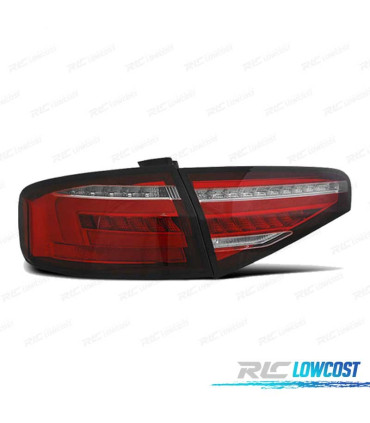 FAROLINS AUDI A4 B8 12-15 SEDAN LED DINÂMICOS VERMELHO BRANCO POR HALOGÊNIO