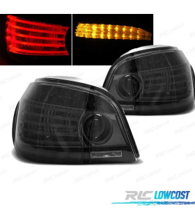 FAROLINS TRASEIROS BMW E60 SEDAN 03-07 LED FUMADO