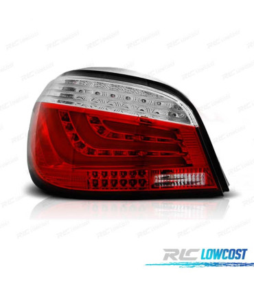 FAROLINS TRASEIROS BMW E60 SEDAN 03-07 LED VERMELHO BRANCO