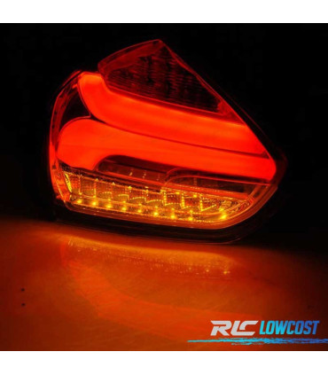 FAROLINS TRASEIROS PARA FORD FOCUS MK3 HATCHBACK 15-18 LED DINÁMICOS VERMELHO FUMADO