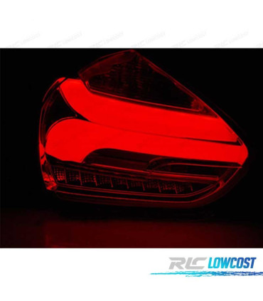 FAROLINS TRASEIROS PARA FORD FOCUS MK3 HATCHBACK 15-18 LED DINÁMICOS VERMELHO FUMADO